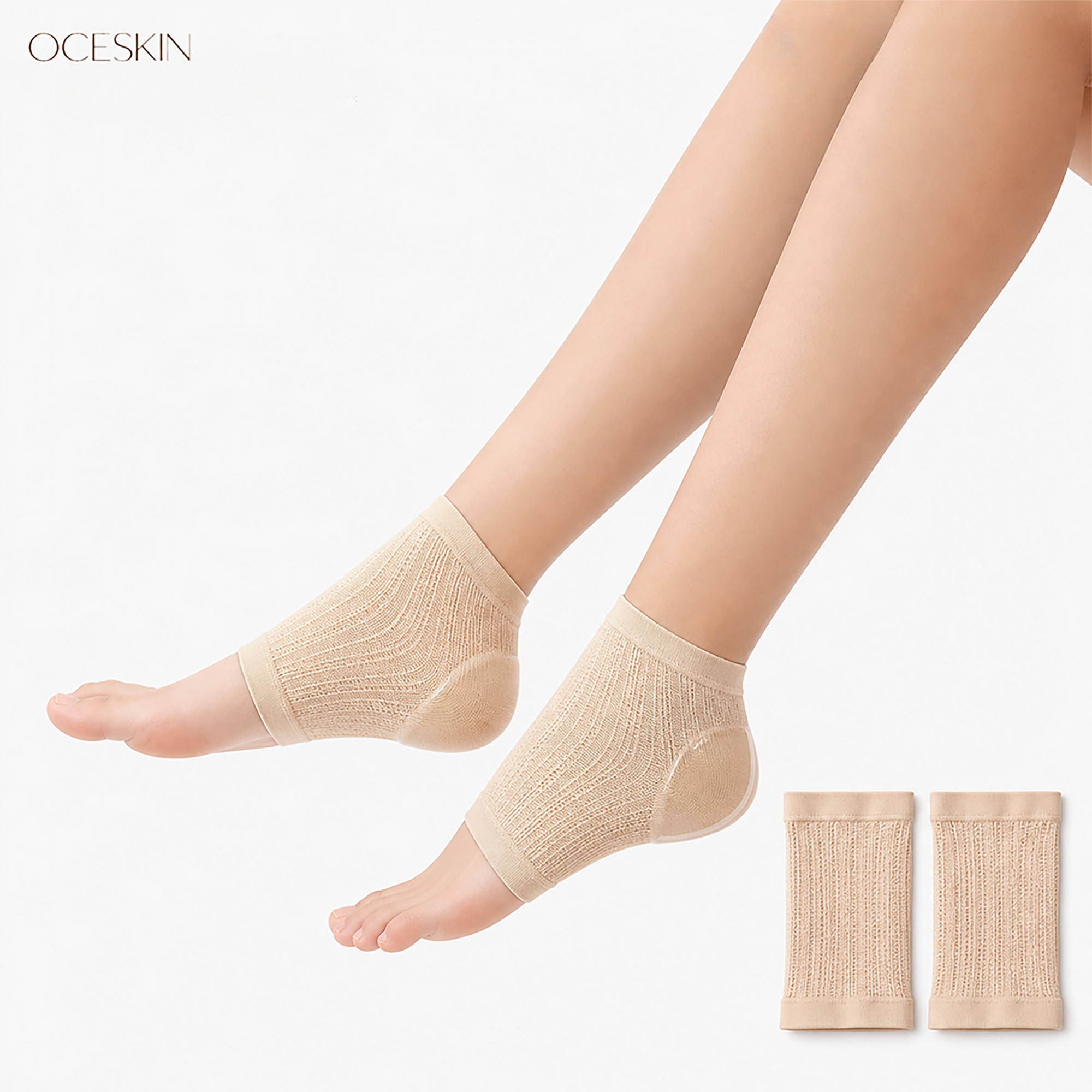 OCESKIN Moisturizing Socks Heel Moisturizing Pads 2 Pairs